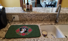 Load image into Gallery viewer, Bernese Mountain Dog Poinsetta Wreath Dish Drying Mat – Absorbent, Artistic Kitchen Essentials CK1511DDM
