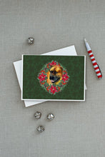 Load image into Gallery viewer, Boerboel Mastiff Poinsetta Wreath Greeting Cards -  Blank Note Cards – 8-Pack of Artist-Designed Cards with Envelopes