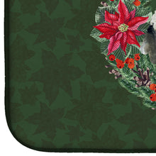 Load image into Gallery viewer, East-European Shepherd Poinsetta Wreath Dish Drying Mat – Absorbent, Artistic Kitchen Essentials CK1515DDM