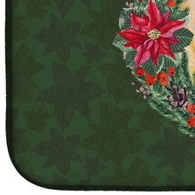 Load image into Gallery viewer, Shar Pei Poinsetta Wreath Dish Drying Mat – Absorbent, Artistic Kitchen Essentials CK1527DDM