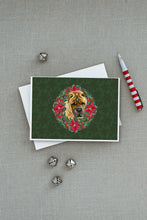 Load image into Gallery viewer, Shar Pei Poinsetta Wreath Greeting Cards -  Blank Note Cards – 8-Pack of Artist-Designed Cards with Envelopes