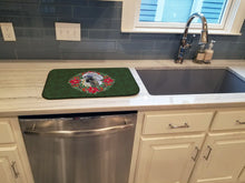 Load image into Gallery viewer, Shih Tzu Poinsetta Wreath Dish Drying Mat – Absorbent, Artistic Kitchen Essentials CK1532DDM