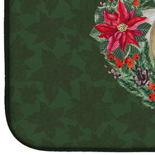 Load image into Gallery viewer, Shih Tzu Poinsetta Wreath Dish Drying Mat – Absorbent, Artistic Kitchen Essentials CK1532DDM