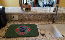 Load image into Gallery viewer, Newfoundland Poinsetta Wreath Dish Drying Mat – Absorbent, Artistic Kitchen Essentials CK1537DDM