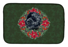 Load image into Gallery viewer, Newfoundland Poinsetta Wreath Dish Drying Mat – Absorbent, Artistic Kitchen Essentials CK1537DDM