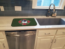 Load image into Gallery viewer, Borzoi Poinsetta Wreath Dish Drying Mat – Absorbent, Artistic Kitchen Essentials CK1538DDM