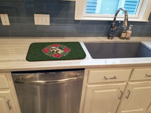 Load image into Gallery viewer, Thai Ridgeback Poinsetta Wreath Dish Drying Mat – Absorbent, Artistic Kitchen Essentials CK1546DDM