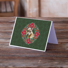 Load image into Gallery viewer, Thai Ridgeback Poinsetta Wreath Greeting Cards -  Blank Note Cards – 8-Pack of Artist-Designed Cards with Envelopes