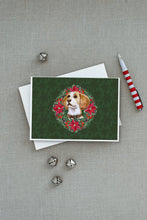 Load image into Gallery viewer, Beagle Poinsetta Wreath Greeting Cards -  Blank Note Cards – 8-Pack of Artist-Designed Cards with Envelopes