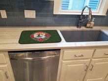 Load image into Gallery viewer, Cane Corso Poinsetta Wreath Dish Drying Mat – Absorbent, Artistic Kitchen Essentials CK1561DDM