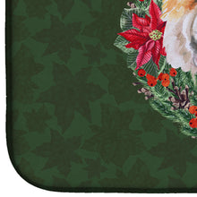 Load image into Gallery viewer, Cane Corso Poinsetta Wreath Dish Drying Mat – Absorbent, Artistic Kitchen Essentials CK1561DDM