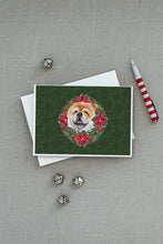 Load image into Gallery viewer, Cane Corso Poinsetta Wreath Greeting Cards -  Blank Note Cards – 8-Pack of Artist-Designed Cards with Envelopes