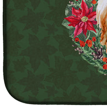 Load image into Gallery viewer, Afghan Hound Poinsetta Wreath Dish Drying Mat – Absorbent, Artistic Kitchen Essentials CK1568DDM