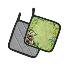 Load image into Gallery viewer, Panda Bear and Bamboo Pot Holders - Set of 2 - Heat-Resistant Kitchen Essentials