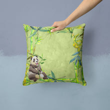 Load image into Gallery viewer, Panda Bear and Bamboo Throw Pillow - 14x14 Decorative Pillow – Art for Your Home &amp; Patio CK1696PW1414
