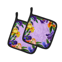 Load image into Gallery viewer, Irises Pot Holders - Set of 2 - Heat-Resistant Kitchen Essentials CK1697PTHD