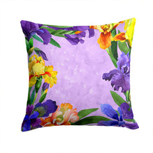 Load image into Gallery viewer, Irises Throw Pillow - 14x14 Decorative Pillow – Art for Your Home &amp; Patio CK1697PW1414