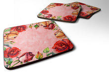 Load image into Gallery viewer, Roses Coasters - Set of 4 Lightweight Foam, Absorbent Drink Coasters