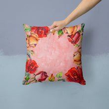 Load image into Gallery viewer, Roses Throw Pillow - 14x14 Decorative Pillow – Art for Your Home &amp; Patio CK1700PW1414