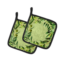 Load image into Gallery viewer, Olives Pot Holders - Set of 2 - Heat-Resistant Kitchen Essentials