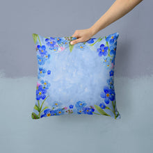 Load image into Gallery viewer, Myosotis flowers Throw Pillow - 14x14 Decorative Pillow – Art for Your Home &amp; Patio CK1703PW1414