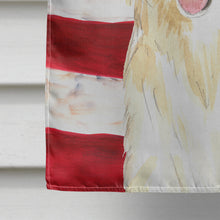 Load image into Gallery viewer, Patriotic USA White Collie Flag Canvas House Size CK1708CHF