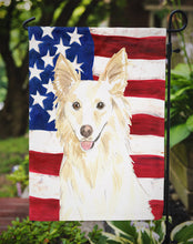 Load image into Gallery viewer, Patriotic USA White Collie Garden Flag - Outdoor Decorative Yard Flag CK1708GF