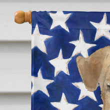 Load image into Gallery viewer, Patriotic USA Welsh Terrier Flag Canvas House Size CK1710CHF