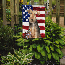Load image into Gallery viewer, Patriotic USA Welsh Terrier Garden Flag - Outdoor Decorative Yard Flag CK1710GF