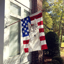 Load image into Gallery viewer, Patriotic USA Siberian Husky Flag Canvas House Size CK1713CHF