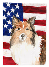 Load image into Gallery viewer, Patriotic USA Sheltie Garden Flag - Outdoor Decorative Yard Flag CK1716GF