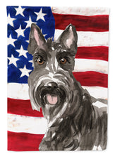 Load image into Gallery viewer, Patriotic USA Scottish Terrier Flag Canvas House Size CK1717CHF