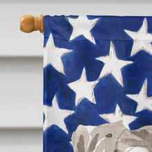 Load image into Gallery viewer, Patriotic USA Schnauzer #1 Flag Canvas House Size CK1718CHF