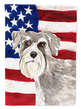 Load image into Gallery viewer, Patriotic USA Schnauzer #1 Garden Flag - Outdoor Decorative Yard Flag CK1718GF