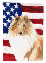 Load image into Gallery viewer, Patriotic USA Rough Collie Garden Flag - Outdoor Decorative Yard Flag CK1719GF