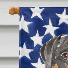 Load image into Gallery viewer, Patriotic USA Rottweiler Flag Canvas House Size CK1720CHF