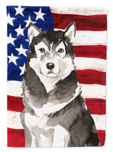 Load image into Gallery viewer, Patriotic USA Alaskan Malamute Flag Canvas House Size CK1724CHF