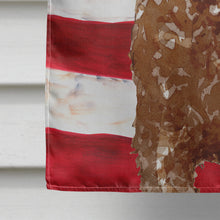 Load image into Gallery viewer, Patriotic USA Labradoodle Flag Canvas House Size CK1726CHF