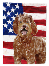 Load image into Gallery viewer, Patriotic USA Labradoodle Garden Flag - Outdoor Decorative Yard Flag CK1726GF