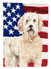 Load image into Gallery viewer, Patriotic USA Goldendoodle Garden Flag - Outdoor Decorative Yard Flag CK1731GF