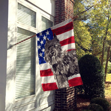 Load image into Gallery viewer, Patriotic USA Bouvier des Flandres Flag Canvas House Size CK1737CHF