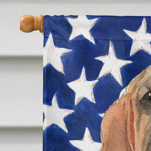 Load image into Gallery viewer, Patriotic USA Bloodhound Flag Canvas House Size CK1739CHF