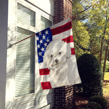 Load image into Gallery viewer, Patriotic USA Bichon Frise Flag Canvas House Size CK1740CHF