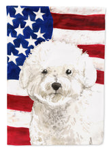 Load image into Gallery viewer, Patriotic USA Bichon Frise Garden Flag - Outdoor Decorative Yard Flag CK1740GF