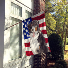 Load image into Gallery viewer, Patriotic USA Bernese Mountain Dog Flag Canvas House Size CK1741CHF