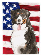 Load image into Gallery viewer, Patriotic USA Bernese Mountain Dog Flag Canvas House Size CK1741CHF
