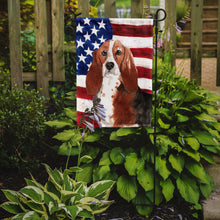 Load image into Gallery viewer, Patriotic USA Basset Hound Garden Flag - Outdoor Decorative Yard Flag CK1742GF