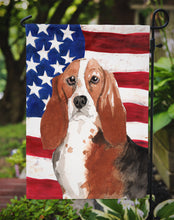 Load image into Gallery viewer, Patriotic USA Basset Hound Garden Flag - Outdoor Decorative Yard Flag CK1742GF