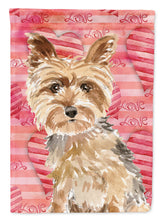 Load image into Gallery viewer, Love a Yorkie Yorkshire Terrier Garden Flag - Outdoor Decorative Yard Flag CK1743GF