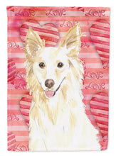 Load image into Gallery viewer, Love a White Collie Garden Flag - Outdoor Decorative Yard Flag CK1745GF